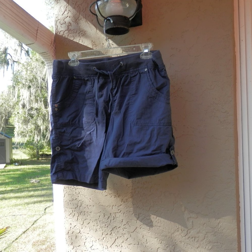 Navy cotton hiking shorts